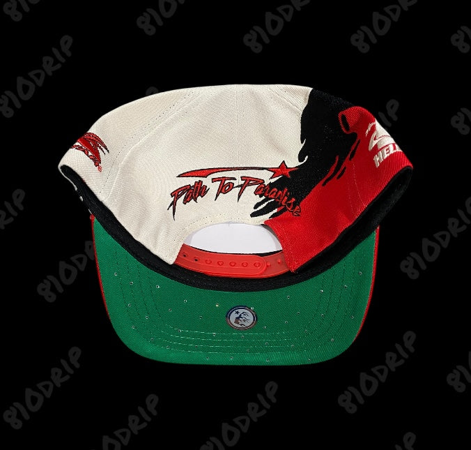 Hellstar Paintbrush Snapback Hat - Red/Black