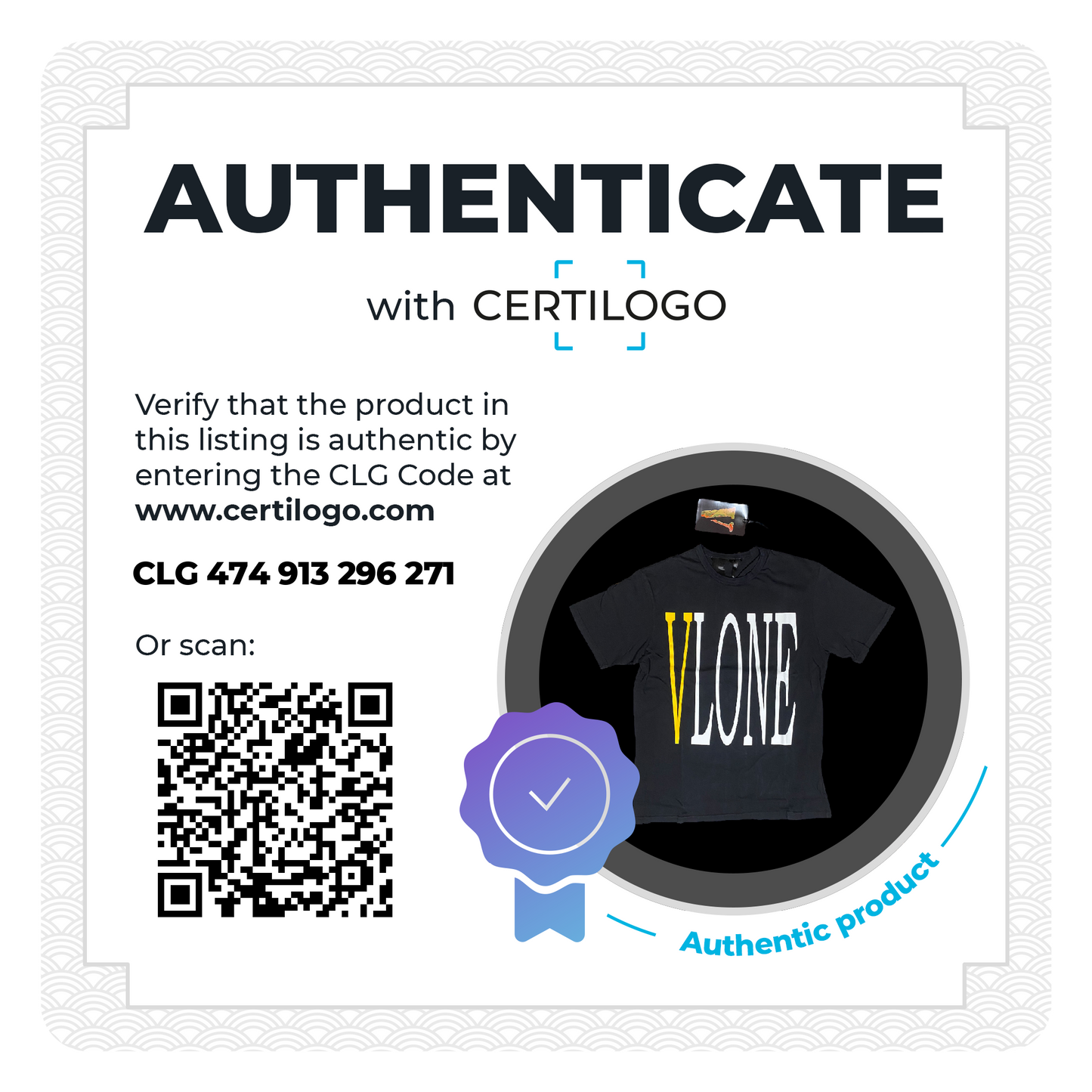 Vlone Yellow Staple Tee Black