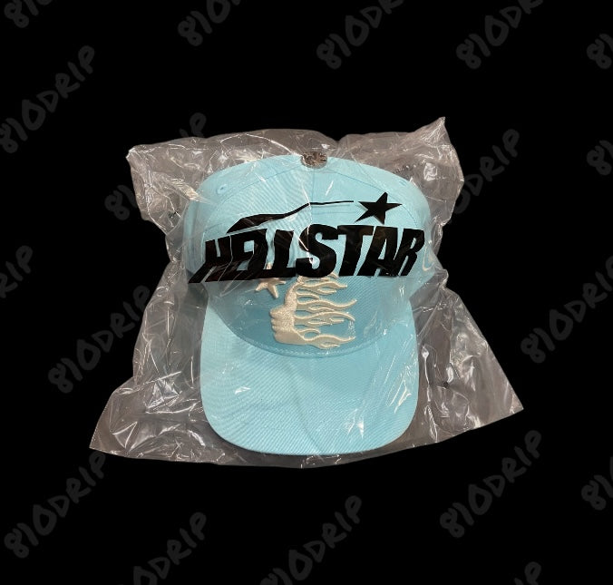 Hellstar OG Logo Snapback Hat - Baby Blue