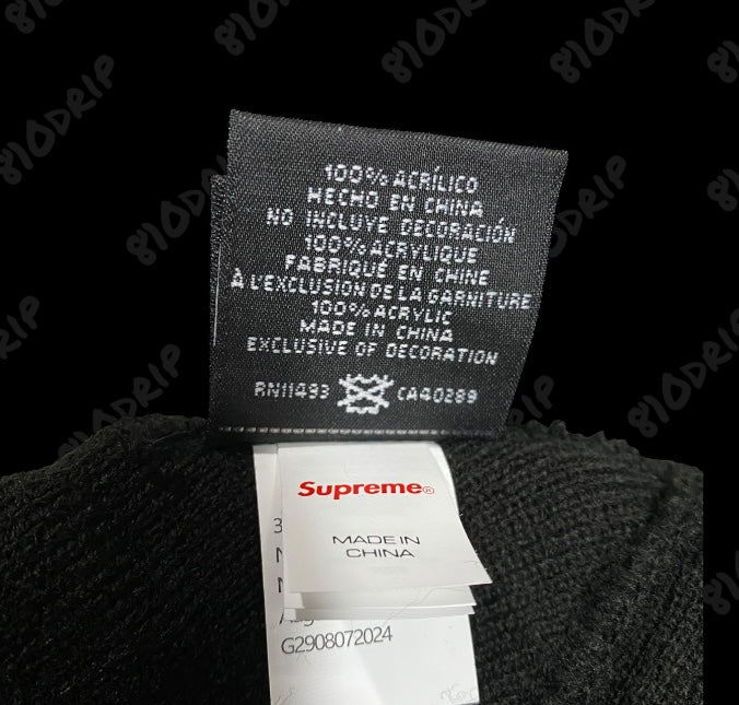 Supreme New Era S Logo Beanie - Black (FW24)