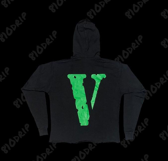 Vlone Green Friends Hoodie Black