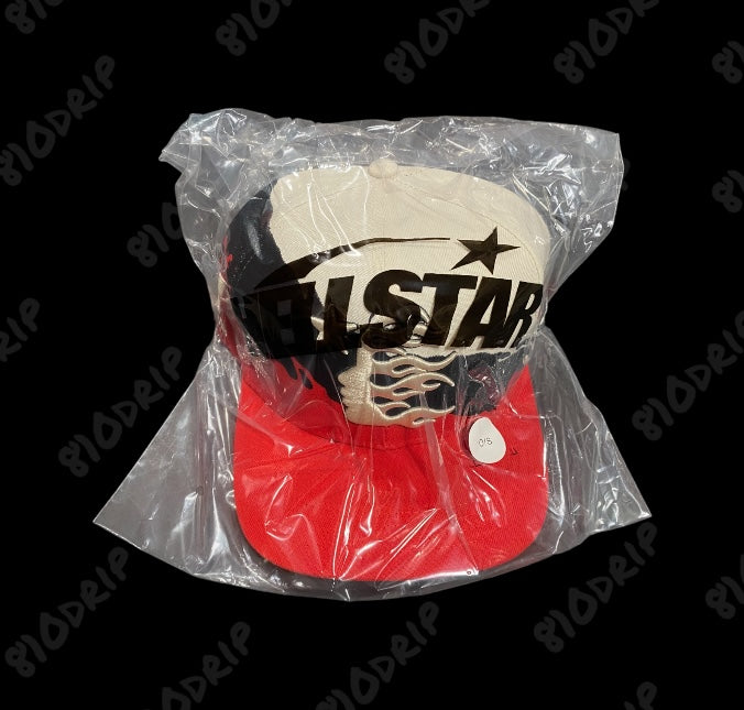 Hellstar Paintbrush Snapback Hat - Red/Black