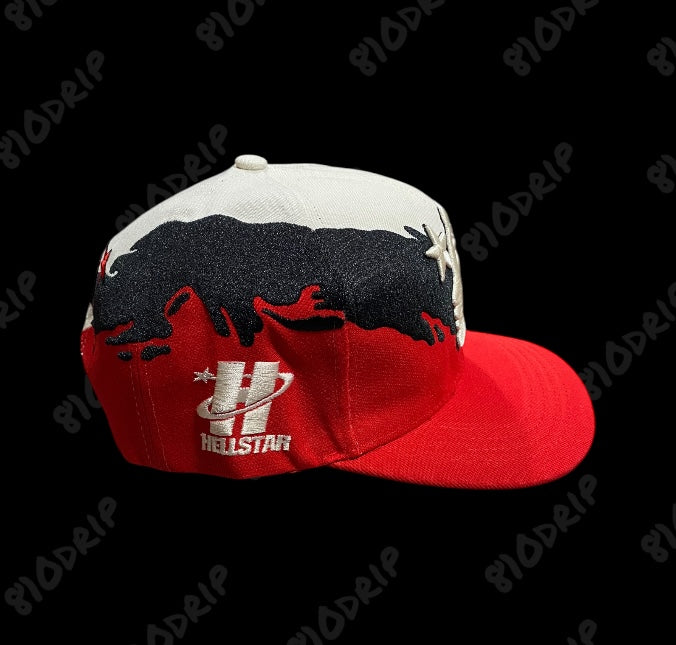 Hellstar Paintbrush Snapback Hat - Red/Black