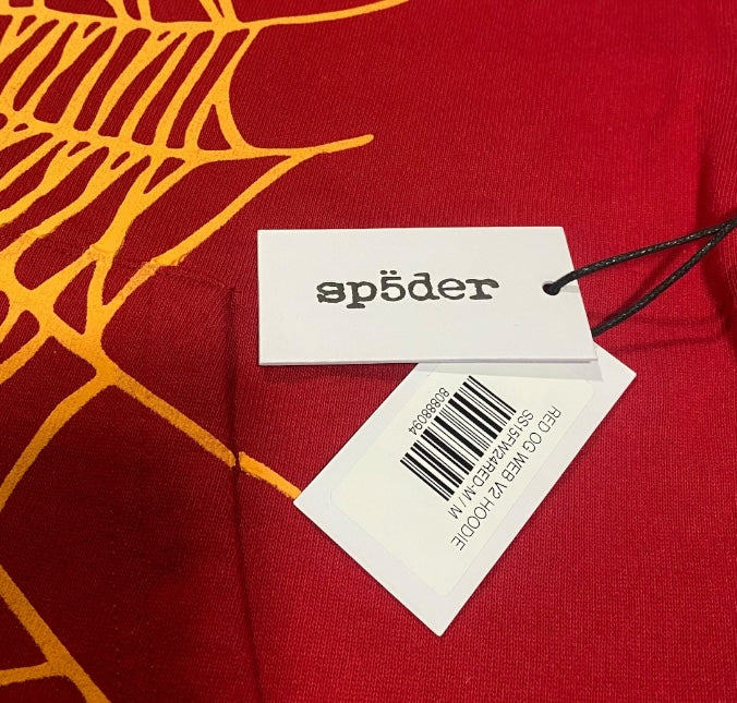 Sp5der OG Web V2 Hoodie Red