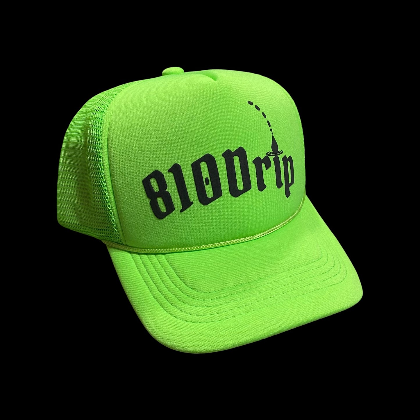 810Drip Neon Green Trucker Hat