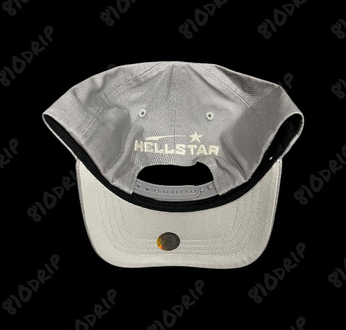 Hellstar OG Logo Snapback Hat - Grey