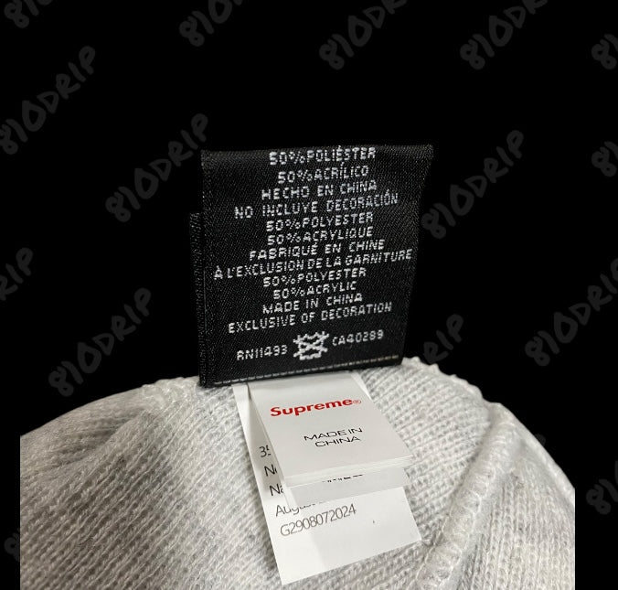 Supreme New Era S Logo Beanie - Ash Grey (FW24)