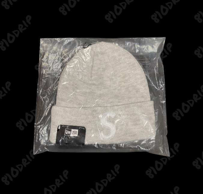 Supreme New Era S Logo Beanie - Ash Grey (FW24)
