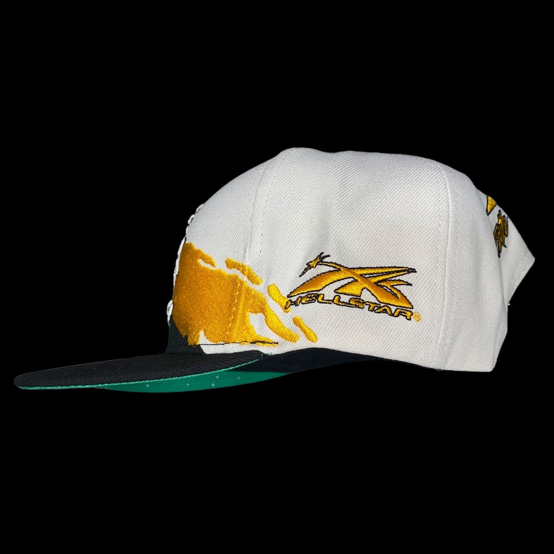 Hellstar Paintbrush Snapback Hat Black/Yellow