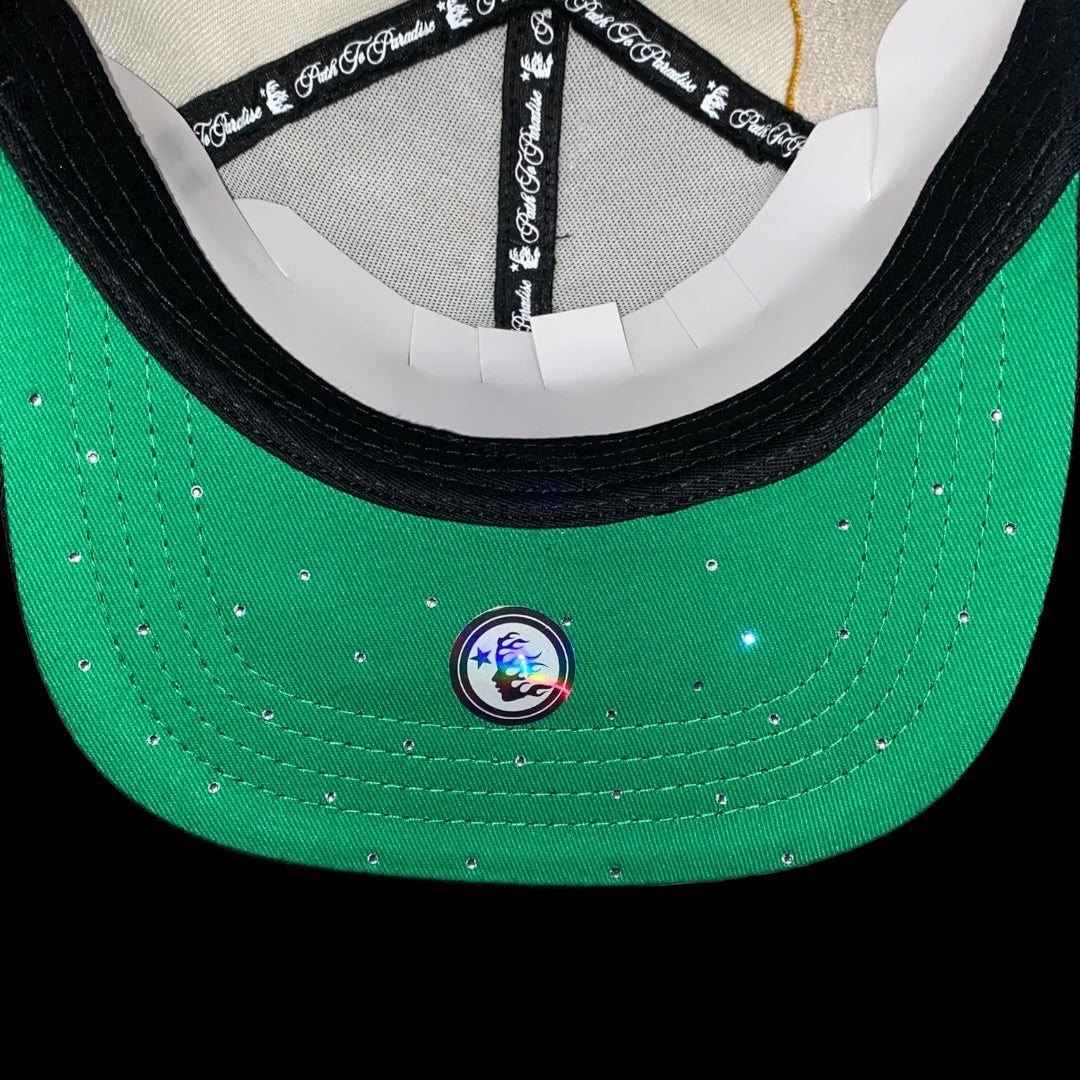 Hellstar Paintbrush Snapback Hat Black/Yellow