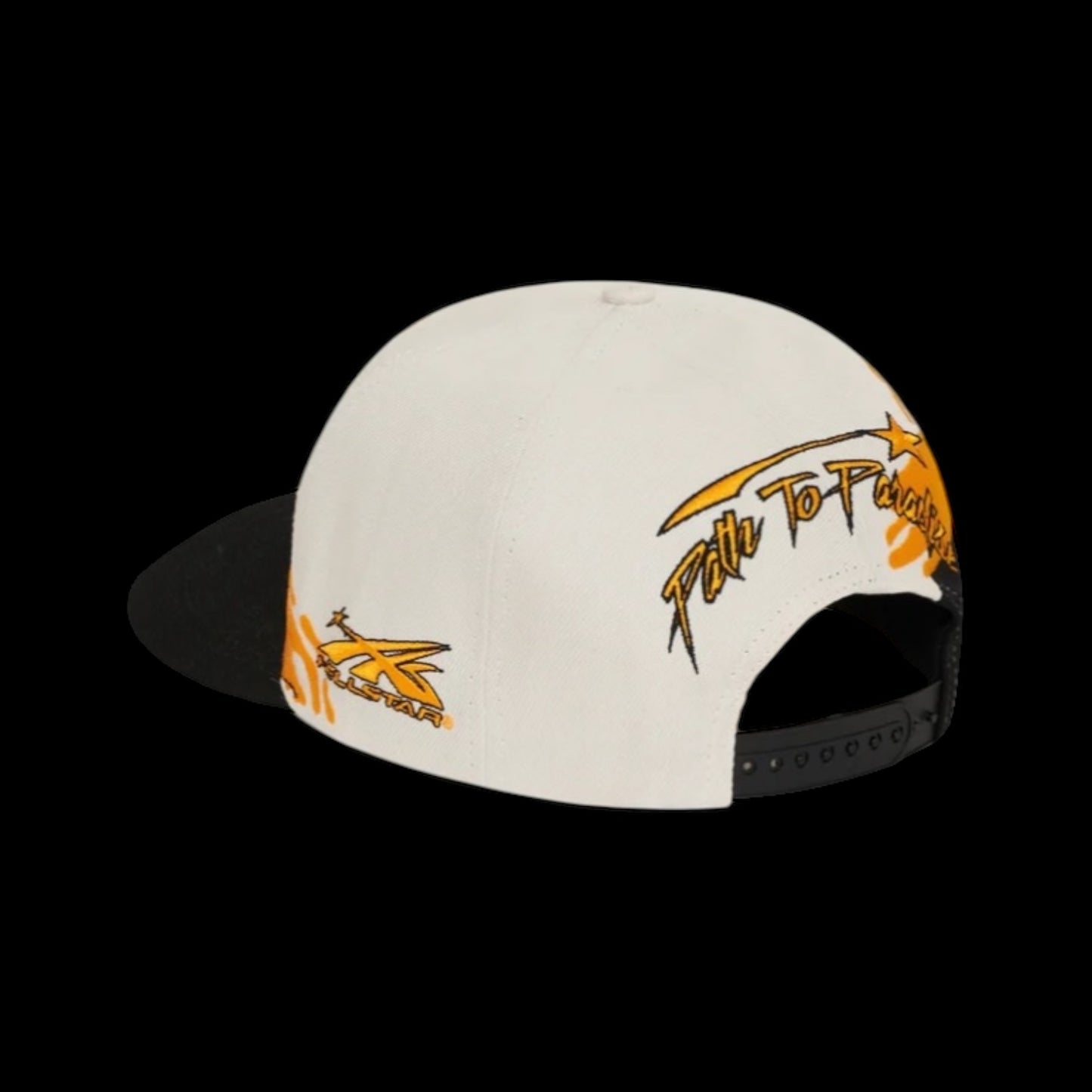 Hellstar Paintbrush Snapback Hat Black/Yellow