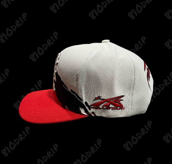 Hellstar Paintbrush Snapback Hat - Red/Black