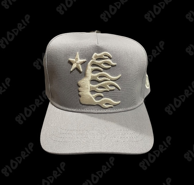 Hellstar OG Logo Snapback Hat - Grey