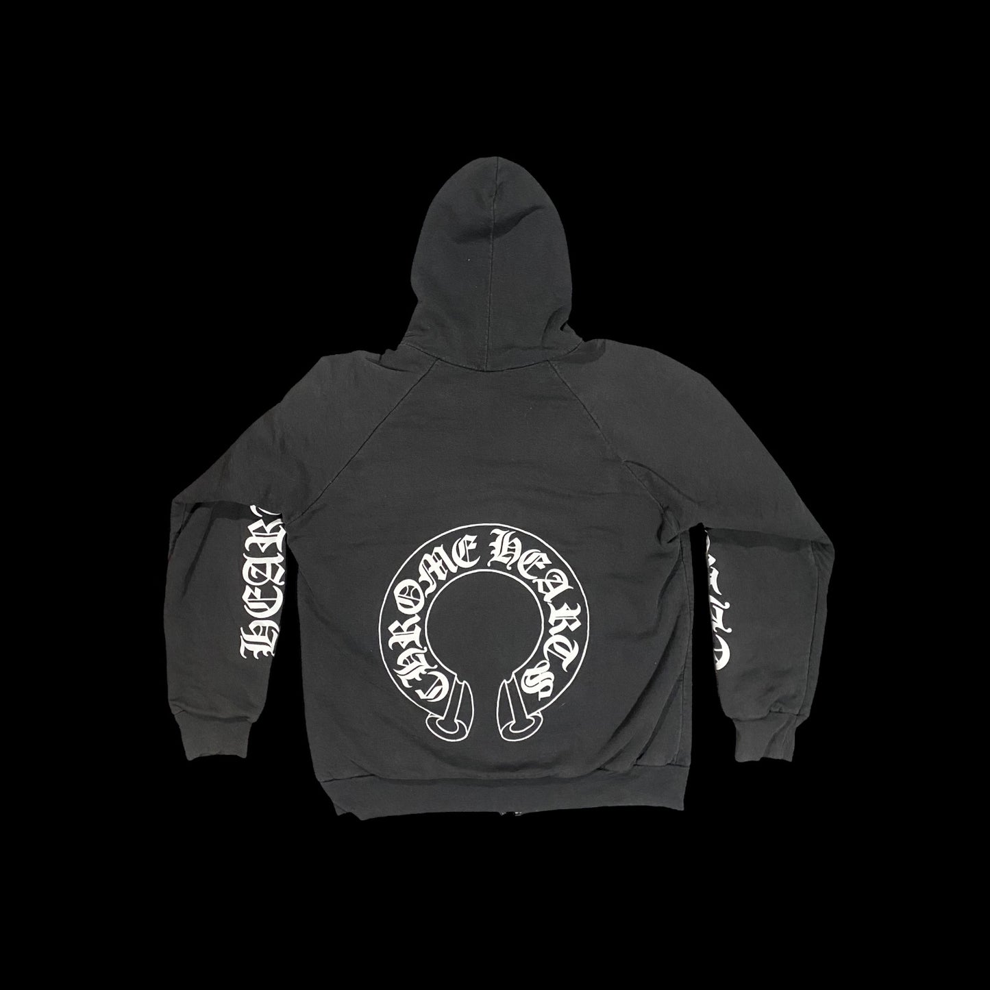90s Vintage Chrome Hearts Washed Thermal Zip Up