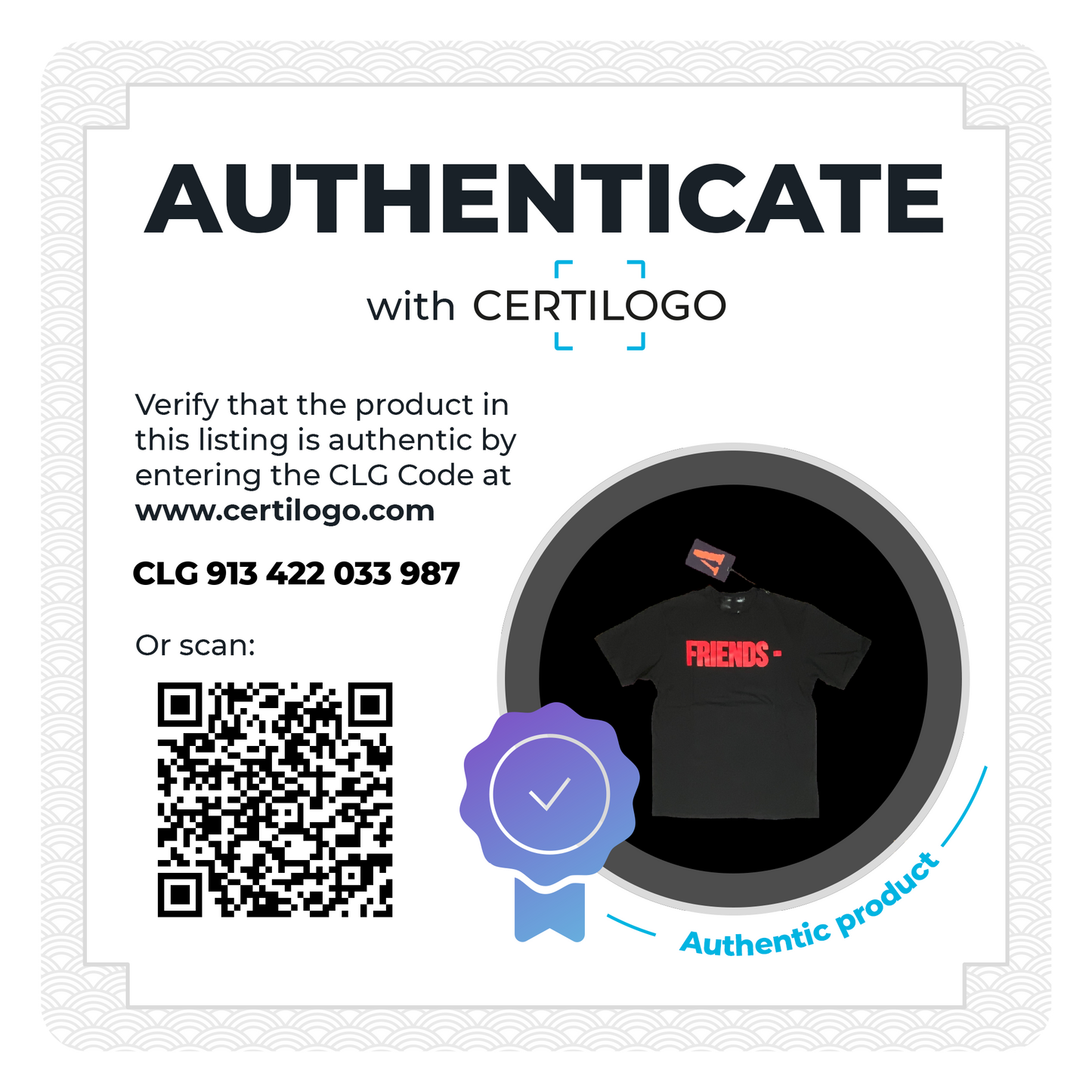 Vlone Red Friends Tee Black