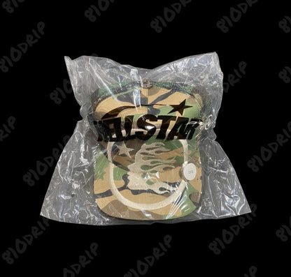 Hellstar Big Logo Trucker Snapback Hat - Camo