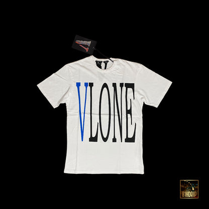 Vlone Blue Staple Tee White