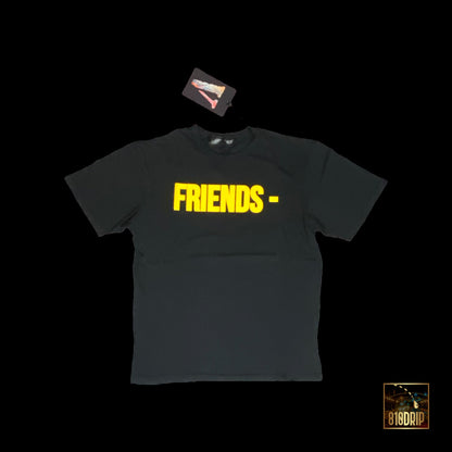 Vlone Yellow Friends Tee Black