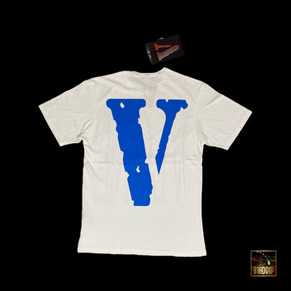 Vlone Blue Staple Tee White