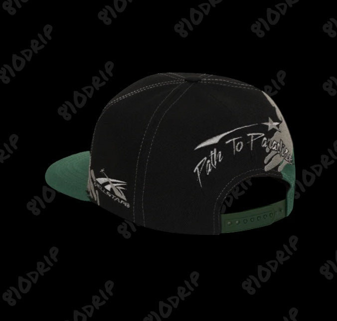 Hellstar Paintbrush Snapback Hat Black/Green