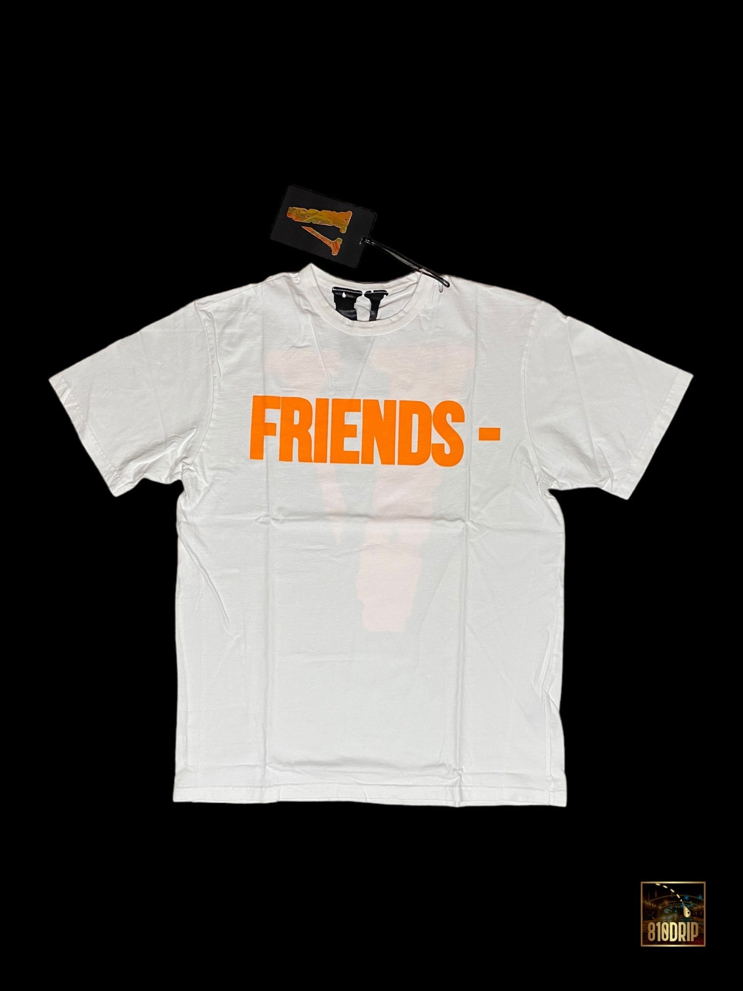 Vlone 橙色 Friends T 恤白色