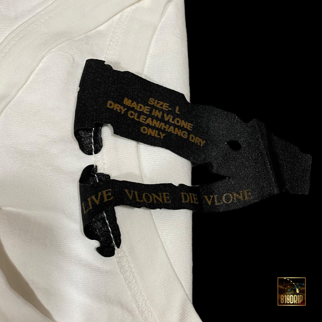 Vlone 黄色主打 T 恤白色