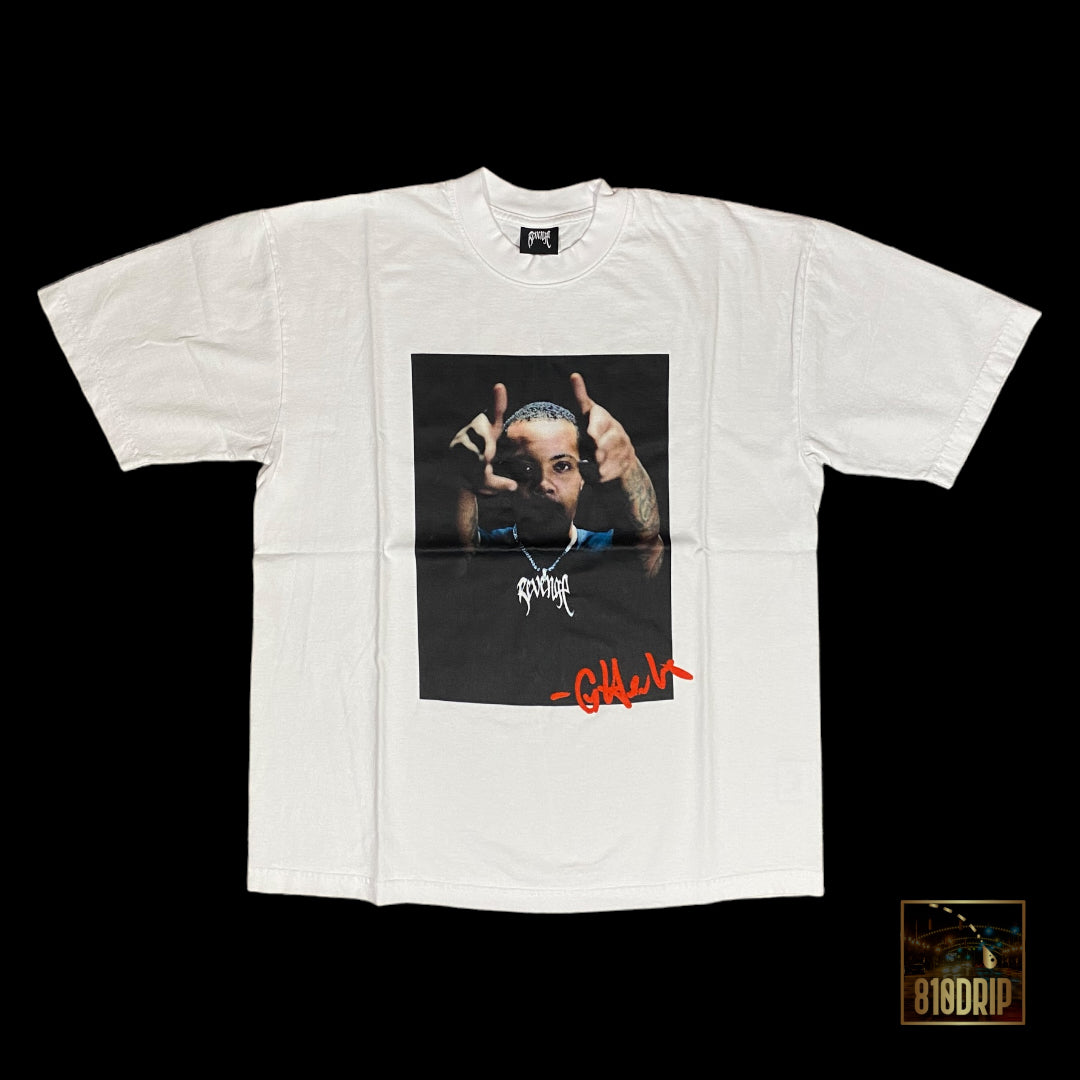 Camiseta Revenge G Herbo Photo Blanca