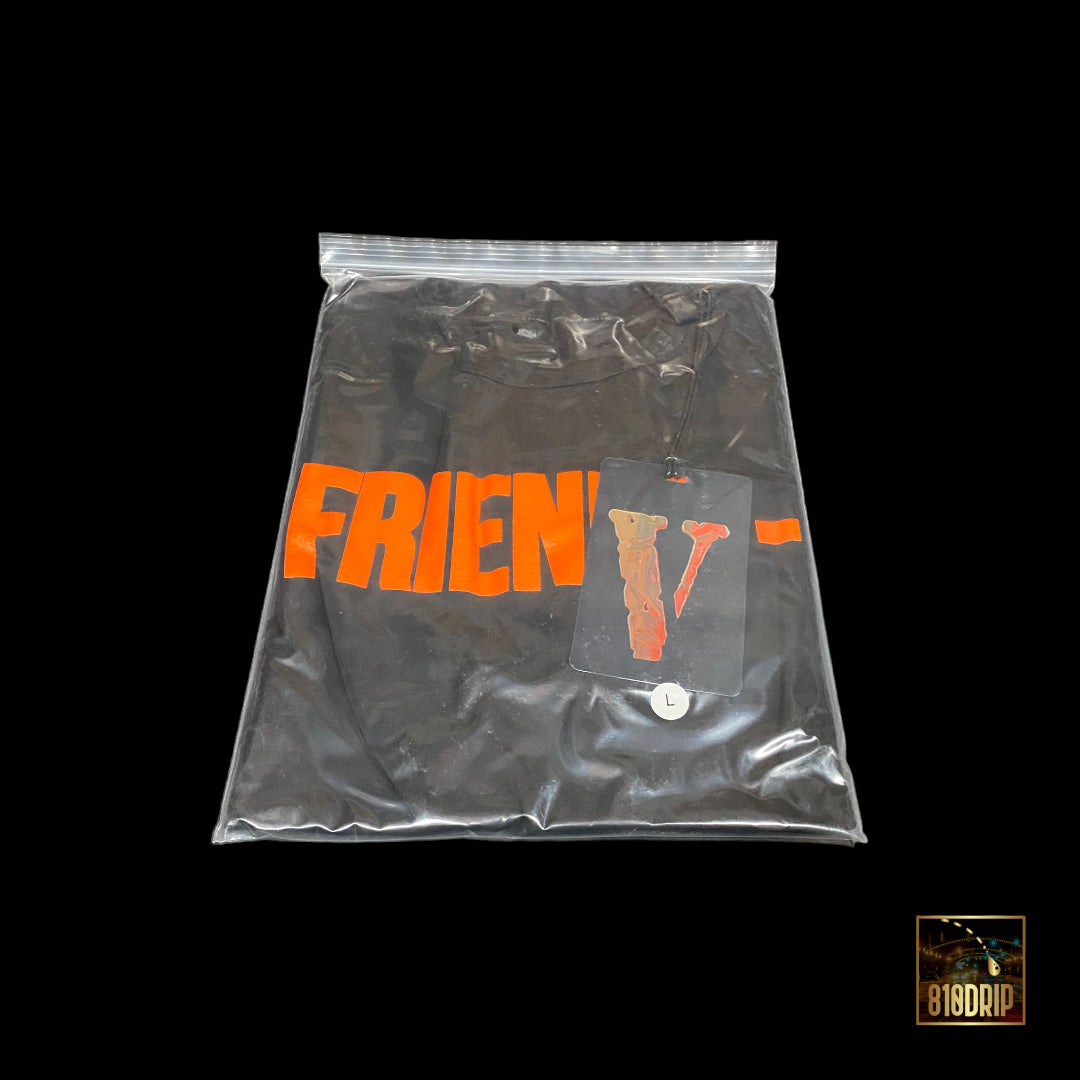 Camiseta Vlone Orange Friends Negro