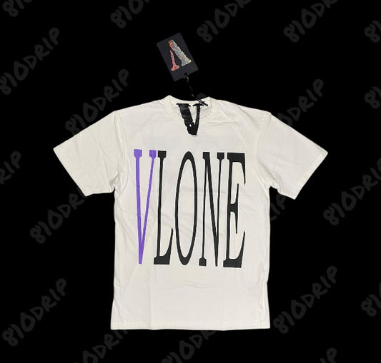 Vlone Purple Staple Tee White