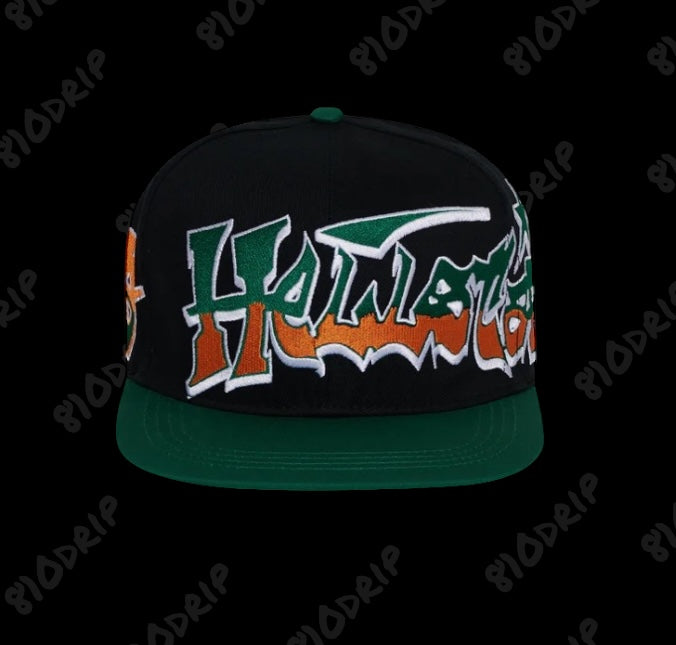 Hellstar Records Snapback Hat- Green/Black