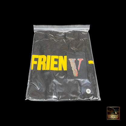 Vlone Yellow Friends Tee Black