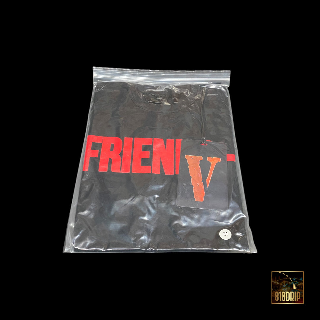 Camiseta Vlone Red Friends Negra