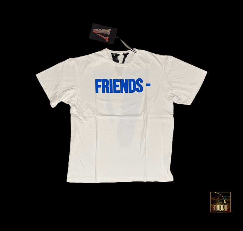 Vlone Blue Friends White Tee (L)