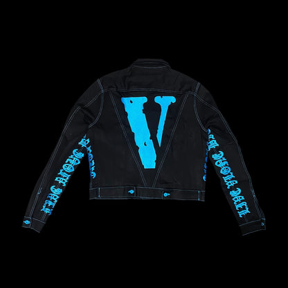 Vlone Blue Old English Denim Jacket