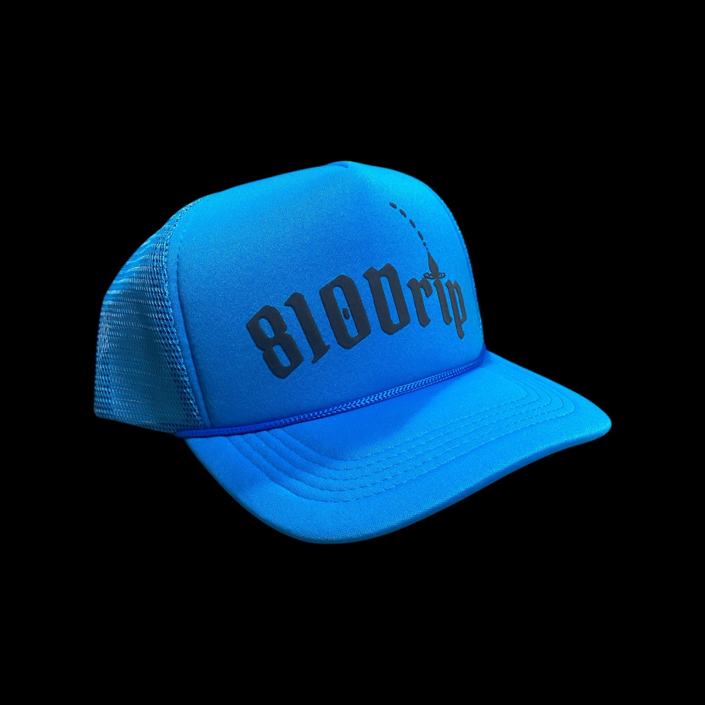 810Drip Light Blue Trucker Hat