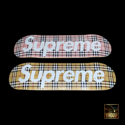 Supreme Burberry 滑板甲板套装