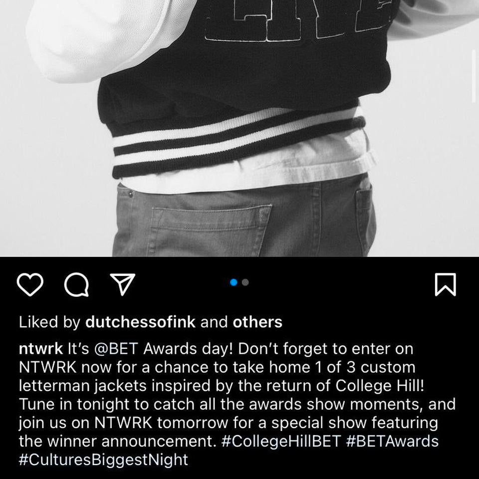 1 de 3 chaqueta BET Award Show HBCU College Hill Letterman