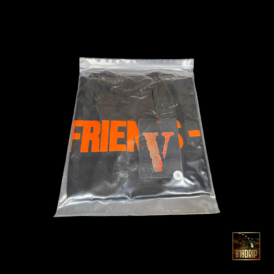 Vlone 橙色 Friends T 恤 黑色