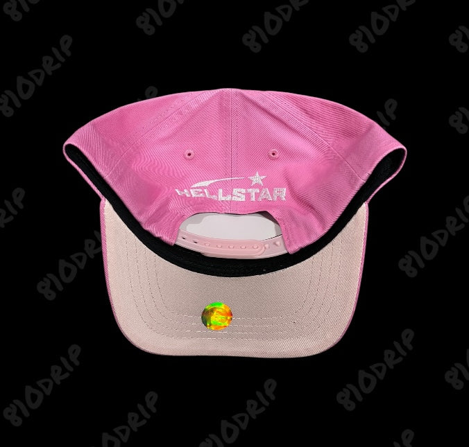 Hellstar OG Logo Snapback Hat - Pink