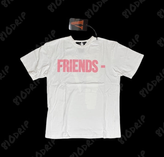 Vlone Pink Friends Tee White