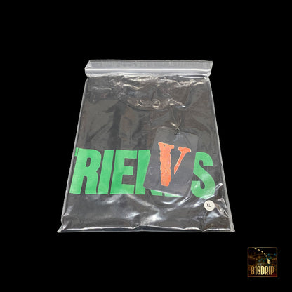 Camiseta Vlone Green Friends Negro