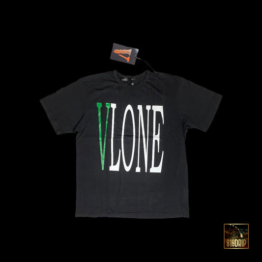 Vlone 绿色主打 T 恤 黑色