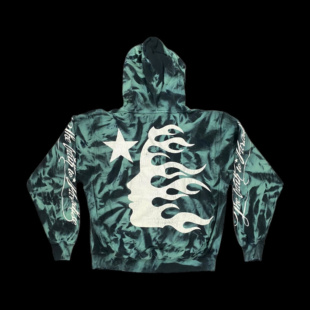 Sudadera con capucha Hellstar Green Marble Paradise inédita