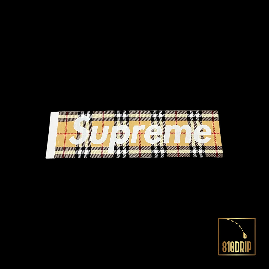 Supreme Burberry Box Logo 贴纸