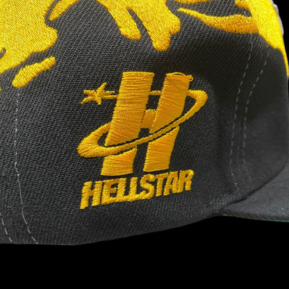 未发布 Hellstar 黄色画笔 Snapback 帽子