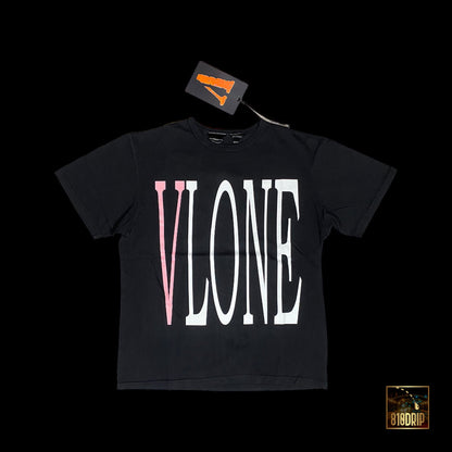 Vlone Pink Staple Tee Black