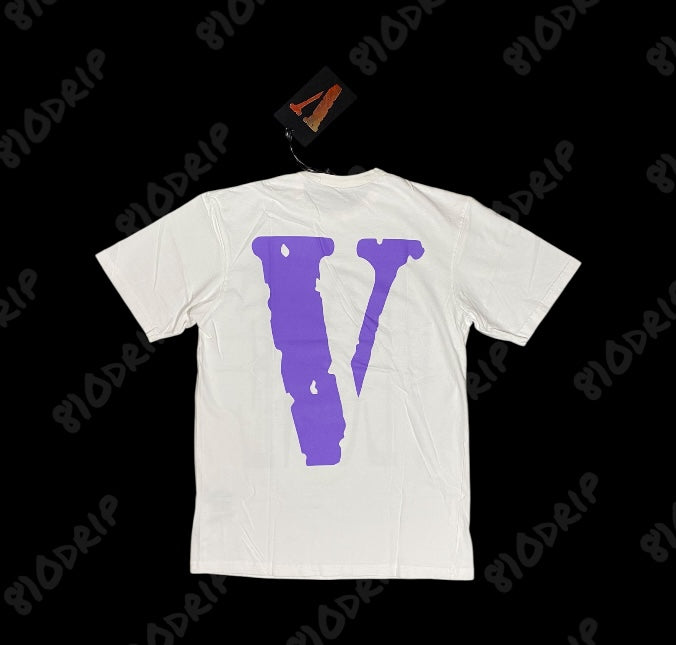 Vlone Purple Staple Tee White