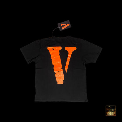 Vlone Orange Staple Tee Black