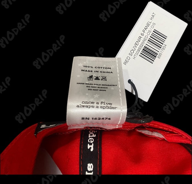 Sp5der Souvenir 6-Panel Red Hat