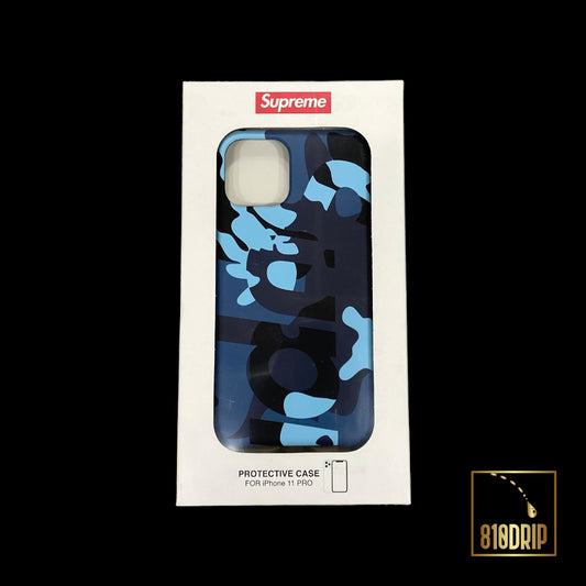 Funda Para Iphone 11 Pro Supreme Camuflaje Azul